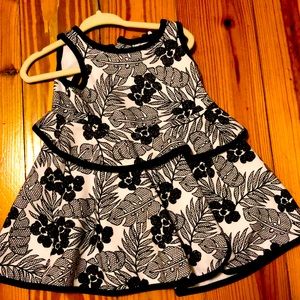 Janie and Jack black and white dress